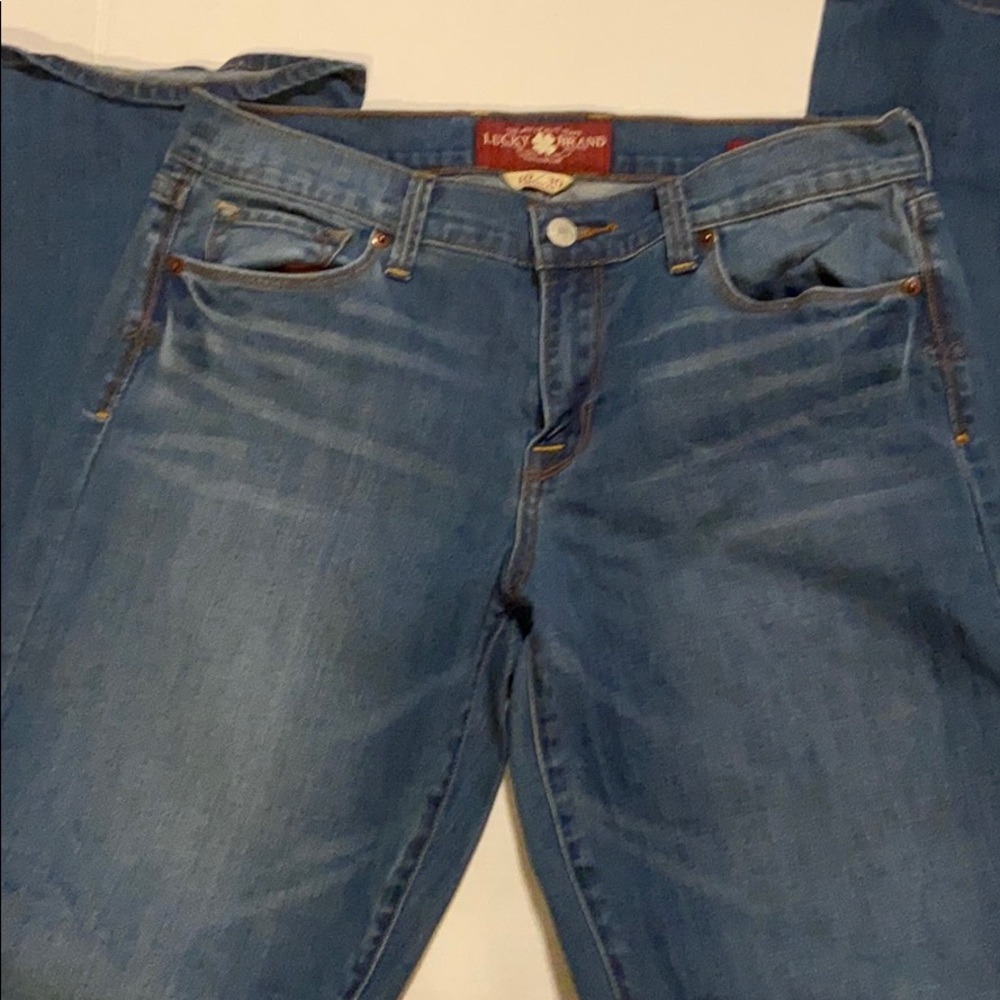 Lucky Brand Sofia Boot blue jeans size 10 …